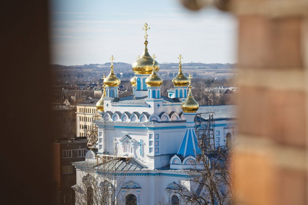Вид с лютеранской кирхи в Даугавпилсе. Март 2019 года. Фото: Сергей Соколов