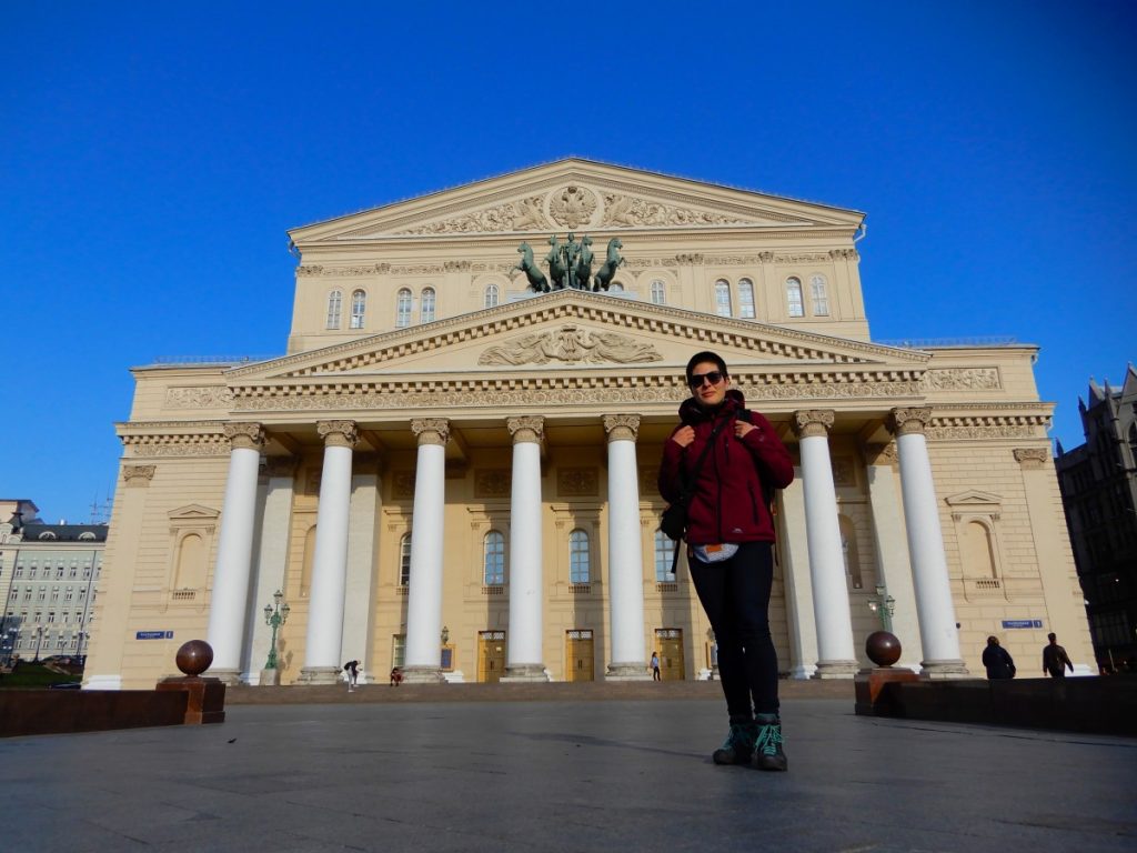 Путешественница Марта Негро. Россия, Москва, Большой театр. Фото из личного архива