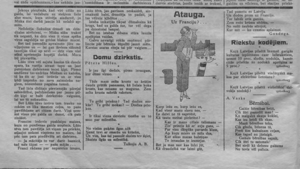 Газета Daugavas Vards, Nr.2 (08.01.1927)