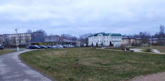 Место, где планируют оборудовать музыкальный сквер. Даугавпилс, 3 марта 2020 года. Фото: Евгений Ратков
