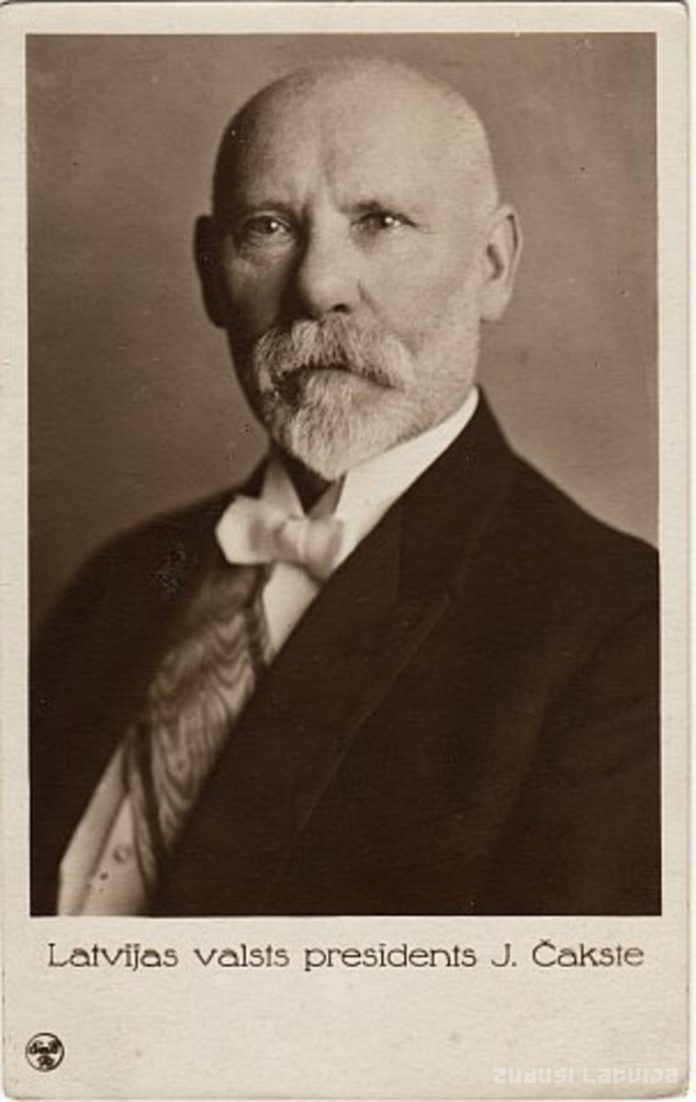 Янис Чаксте, 1-ый президент Латвии (1922-1927). Фото zudusilatvija.lv Янис Чаксте, 1-ый президент Латвии (1922-1927). Фото zudusilatvija.lv