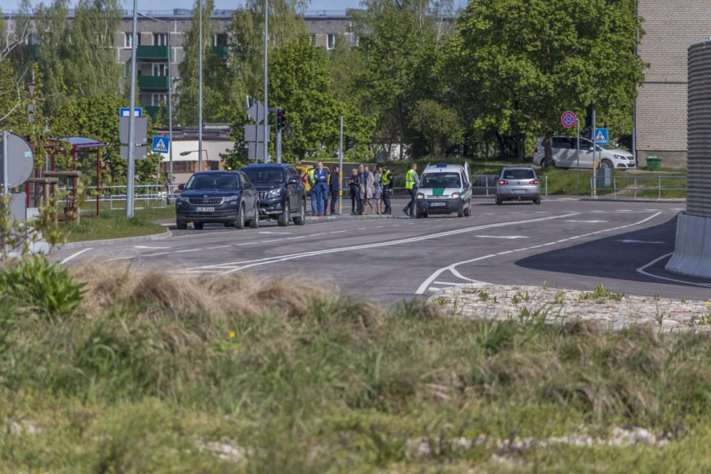 Открытие путепровода на ул. Смилшу в Даугавпилсе. 19 мая 2020 года. Фото: Евгений Ратков
