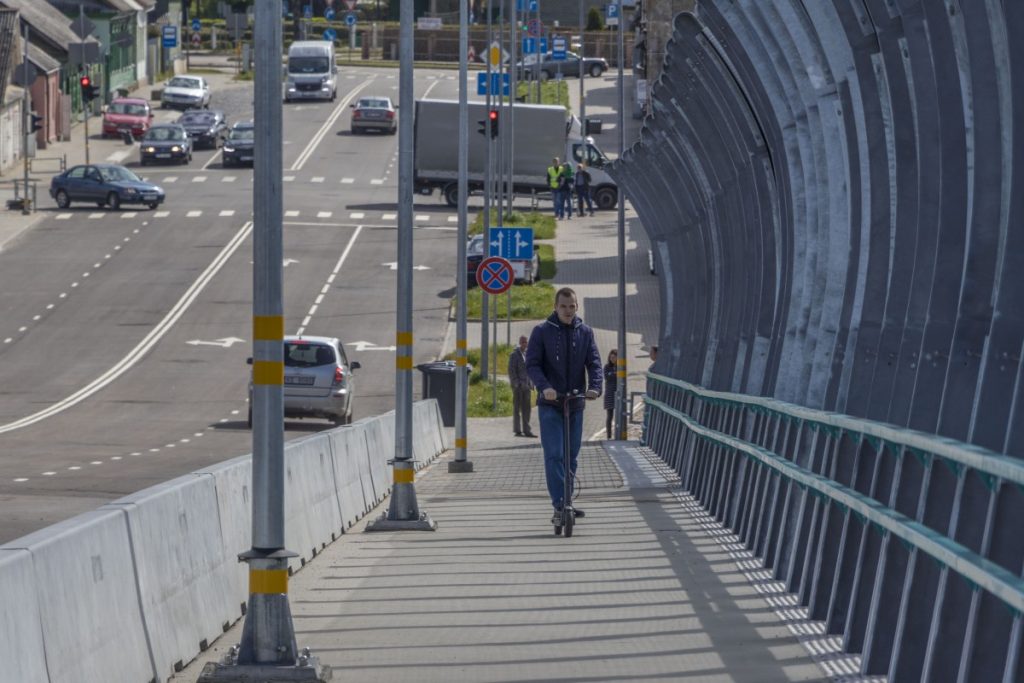 Открытие путепровода на ул. Смилшу в Даугавпилсе. 19 мая 2020 года. Фото: Евгений Ратков