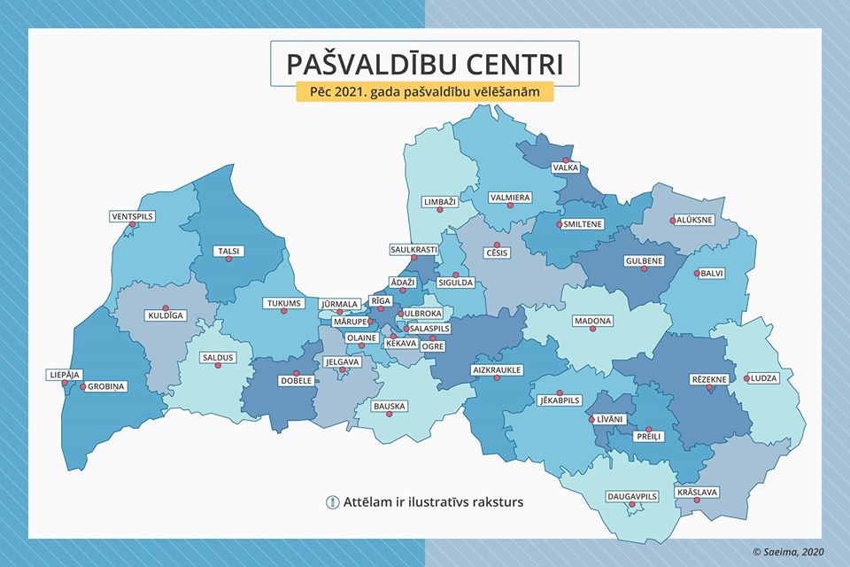 Территориальная реформа в Латвии. Изображение: saeima.lv