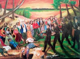 "Последний закат". Картина Карлиса Рудевича, посвященная самударипен. 2006 год