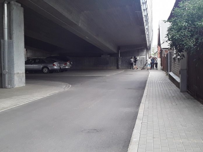 Путепровод на улице Смилшу в Даугавпилсе. 13 августа 2020 года. Фото: Елена Иванцова