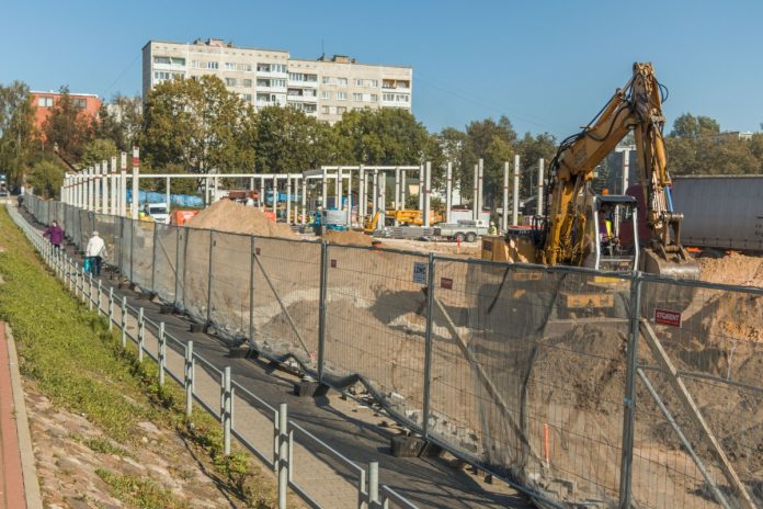 Строительство Lidl в Даугавпилсе. 22 сентября 2020 года. Фото: Евгений Ратков Строительство Lidl в Даугавпилсе. 22 сентября 2020 года. Фото: Евгений Ратков