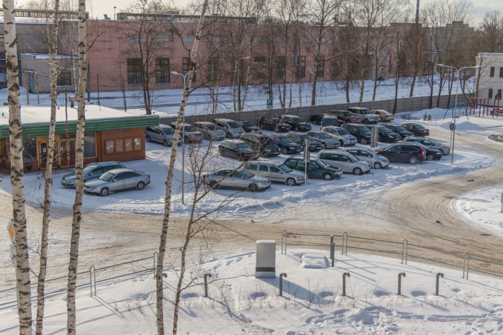 Ул Марияс, 1 в Даугавпилсе. 11 февраля 2021 года. Фото: Евгений Ратков