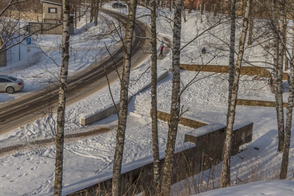 Ул Марияс, 1 в Даугавпилсе. 11 февраля 2021 года. Фото: Евгений Ратков