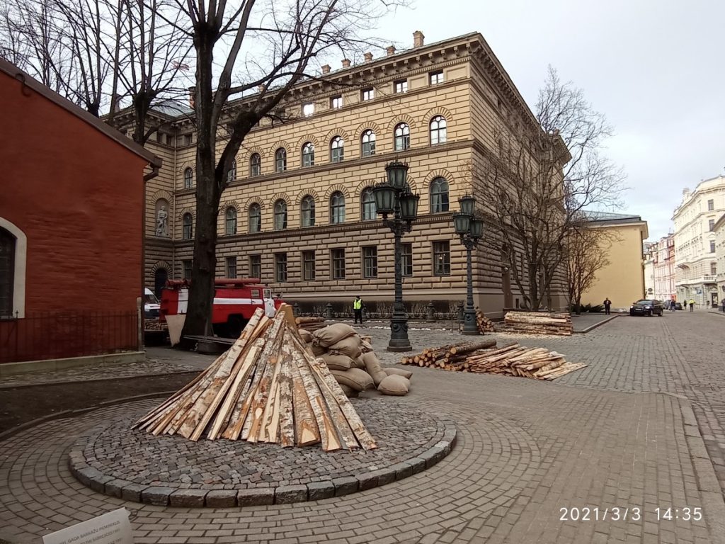 Съёмки фильма Виестурса Кайришса "Январь" в старой Риге. Фото из архива Андрея Шаврея