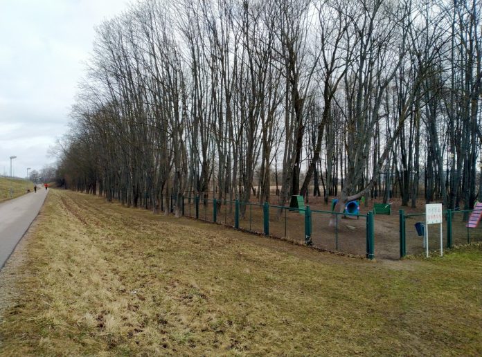 Площадка для выгула собак на Эспланаде в Даугавпилсе Площадка для выгула собак на Эспланаде в Даугавпилсе