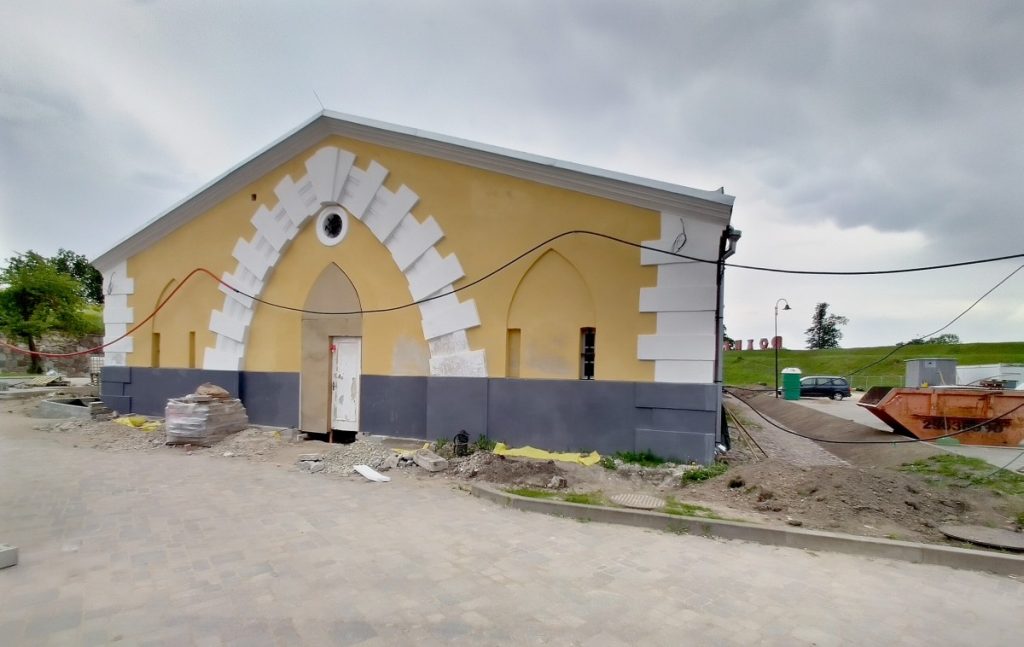 Реставрация порохового склада в Даугавпилсской крепости. 8 июня 2021 года. Фото: Елена Иванцова
