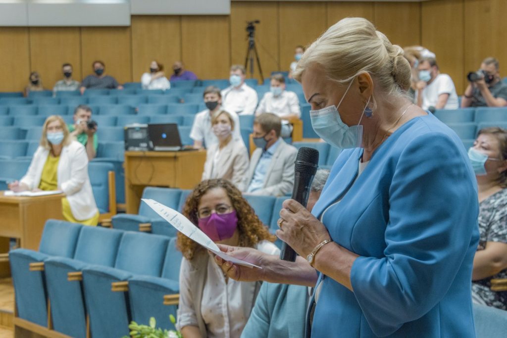 Первое заседание думы Даугавпилса нового созыва. 1 июля 2021 года. фото: Евгений Ратков