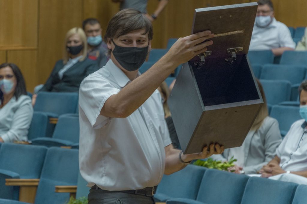 Первое заседание думы Даугавпилса нового созыва. 1 июля 2021 года. фото: Евгений Ратков