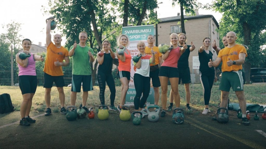 Тренировка в «Kettlebell Fit Daugavpils». Скриншот с видео