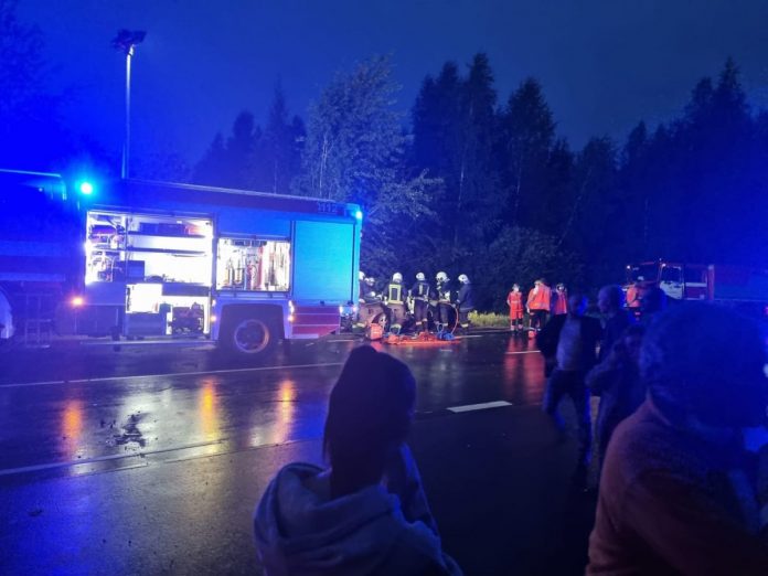 Авария в Скрудалиенской волости. 7 августа 2021 года. Фото читателя "Чайки"