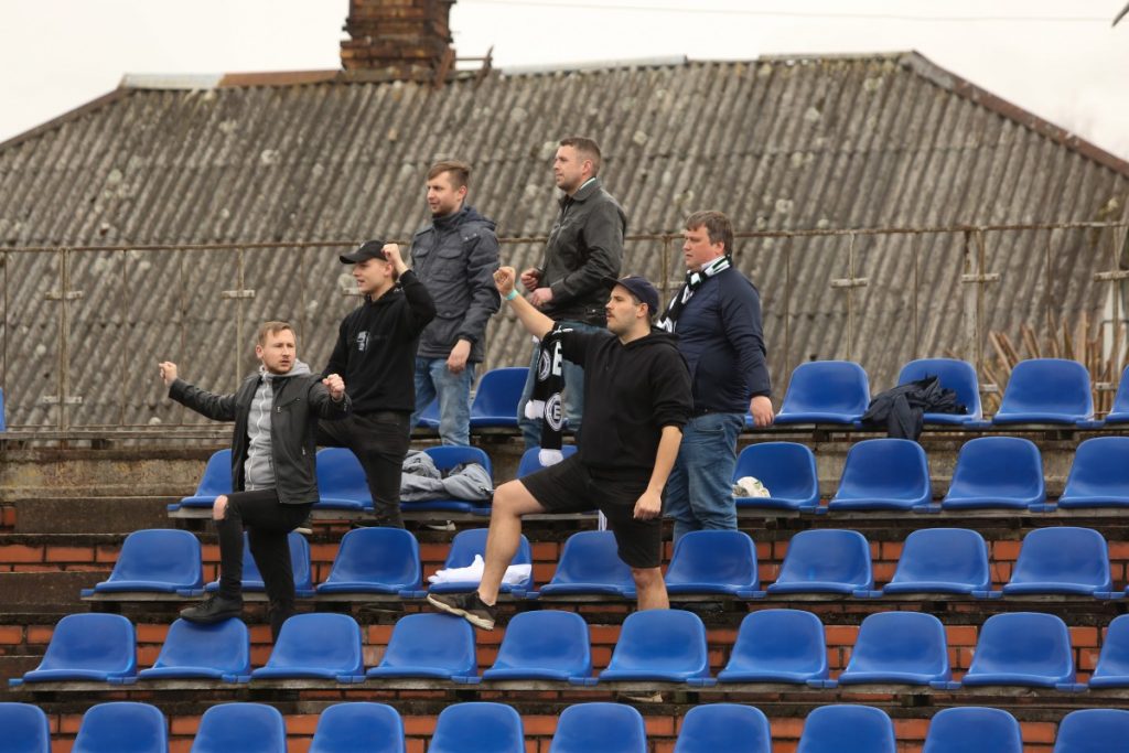 "Даугавпилс" - "Метта". Матч высшей лиги чемпионата Латвии по футболу. Даугавпилс, 24 апреля 2022 года. Фото: Сергей Кузнецов