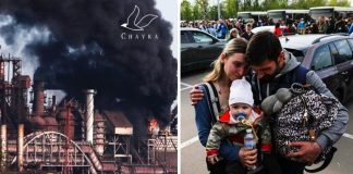 Война в Украине. Новый штурм Азовстали и эвакуация мирных жителей. ВИДЕО "Азовсталь" (фото: полк "Азов") и эвакуированные 3 мая мирные жители (фото: ukrpravda_news / Telegram) Коллаж chayka.lv