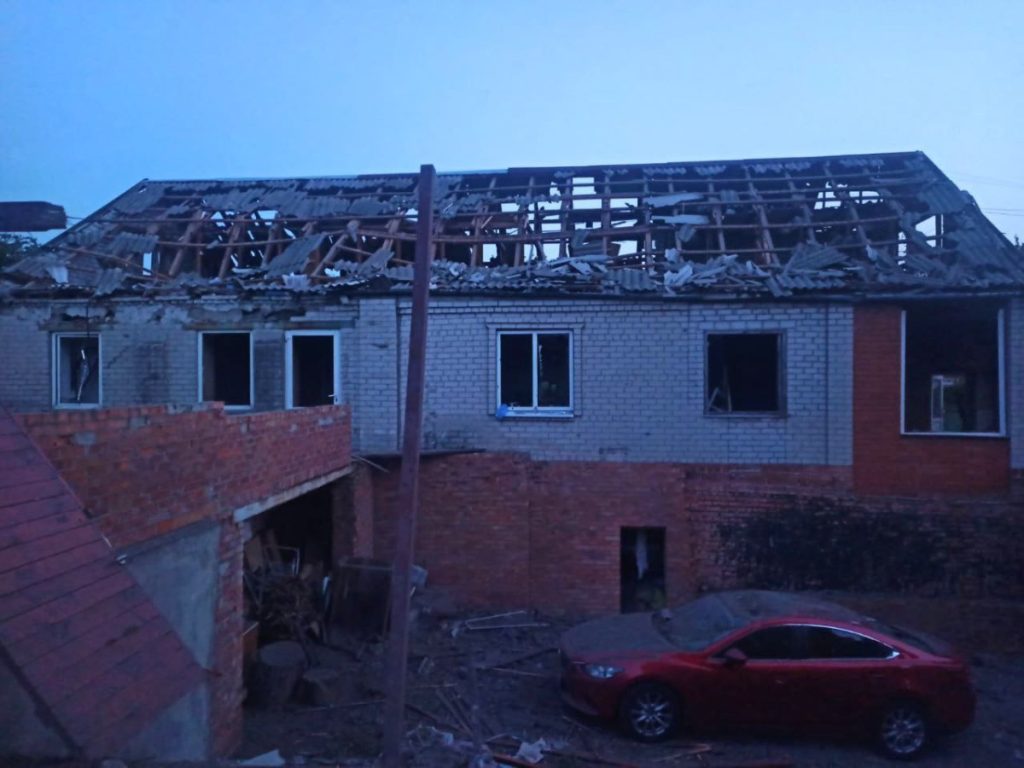 Частный сектор в городе Днепр, 24 июня 2023, после российского обстрела. Фото: Днепропетровская областная военная администрация