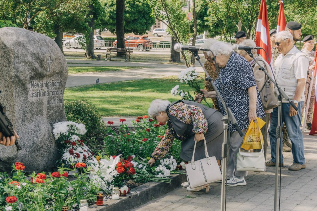 На мероприятии памяти жертв коммунистического геноцида. Даугавпилс, 14 июня 2023 года. Фото: Евгений Ратков