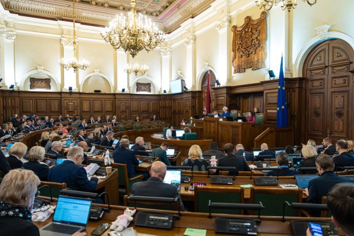 Заседание Сейма 21 декабря 2023 года. Фото: Reinis Inkēns, Saeima