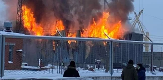 Пожар в Вецмилгрависе