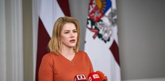 Премьер-министр Латвии Эвика Силиня. 3 апреля 2024 года. Фото: Gatis Rozenfelds / Valsts kanceleja