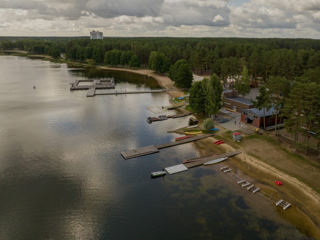 Пляж Большого Стропского озера в 2023 году. Фото: Andrejs Jemeļjanovs / Daugavpils valstspilsētas pašvaldība