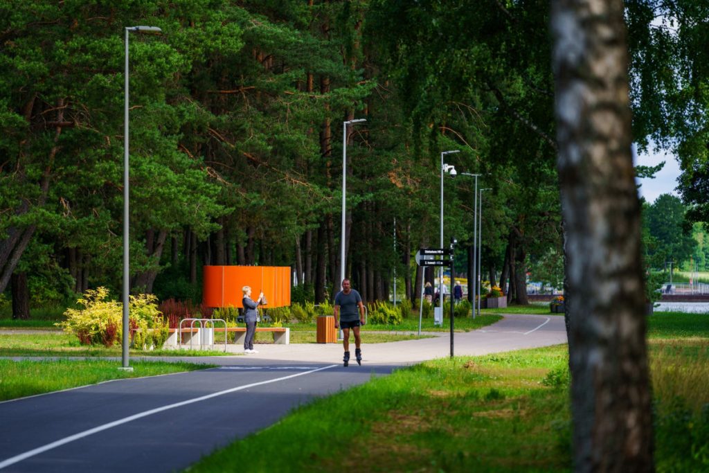 Пляж Большого Стропского озера в 2023 году. Фото: Andrejs Jemeļjanovs / Daugavpils valstspilsētas pašvaldība