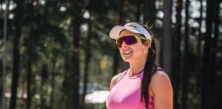 Анастасия Самойлова на турнире по пляжному волейболу в Даугавпилсе 25 августа 2024 года. Анастасия вошла в "золотой" состав Олимпийской команды Латвии 2025 года. Фото: Виктория Кравцова