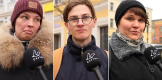 Участники видеоопроса о проверке личных вещей в школах Латвии. Даугавпилс, 28 января 2025 года. Кадр из видео