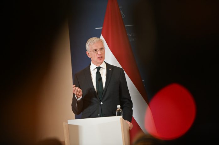 Бывший премьер-министр Латвии Кришьянис Кариньш. 8 марта 2024 года. Фото: Министерство иностранных дел Литвы (flickr)