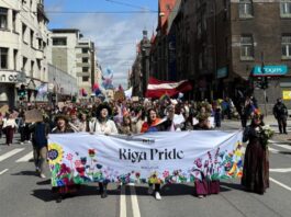 Шествие по улице Бривибас в Риге 28 июня 2025 года. Фото: со страницы Riga Pride на Фейсбуке