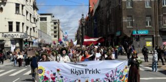 Шествие по улице Бривибас в Риге 28 июня 2025 года. Фото: со страницы Riga Pride на Фейсбуке
