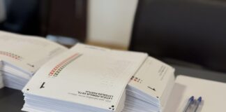 Выборы в самоуправления. Дом Единства (ул. Ригас, 22А). 3 июня 2025 года. Фото: Анна Луизе Рускуле