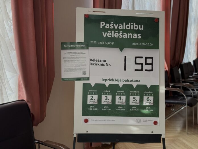 Выборы в самоуправления. Дом Единства (ул. Ригас, 22А). 3 июня 2025 года. Фото: Анна Луизе Рускуле