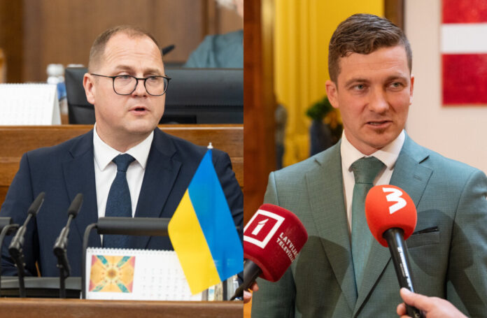 разборкороткая новость Слева — новый министр умного управления и регионального развития Раймонд Чударс. Справа — новый глава Центральной избирательной комиссии Марис Звидрис. Коллаж: Chayka.lv (фото: Ieva Ābele / Saeima)