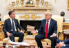 Президент США Дональд Трамп и Генсек НАТО Марк Рютте в Белом доме. 14 июля 2025 года. Фото: Joyce N. Boghosian / The White House / flickr