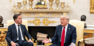 Президент США Дональд Трамп и Генсек НАТО Марк Рютте в Белом доме. 14 июля 2025 года. Фото: Joyce N. Boghosian / The White House / flickr