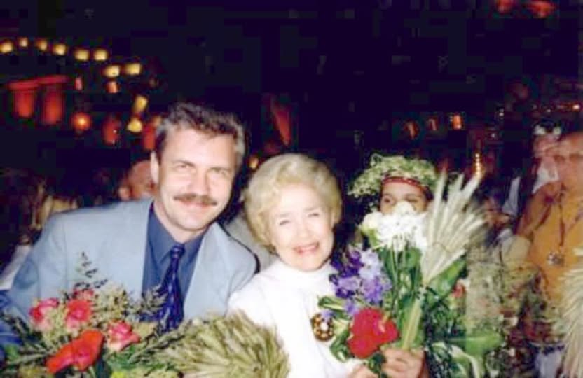 Айвар и Терезия Броки на XII Празднике латгальской песни 25 мая 2002 года в Балви. Фото из семейного архива