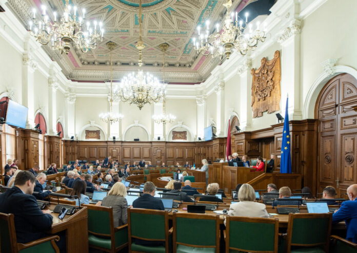 Заседание Сейма Латвии 25 сентября 2025 года. Фото: Ieva Ābele / Saeima
