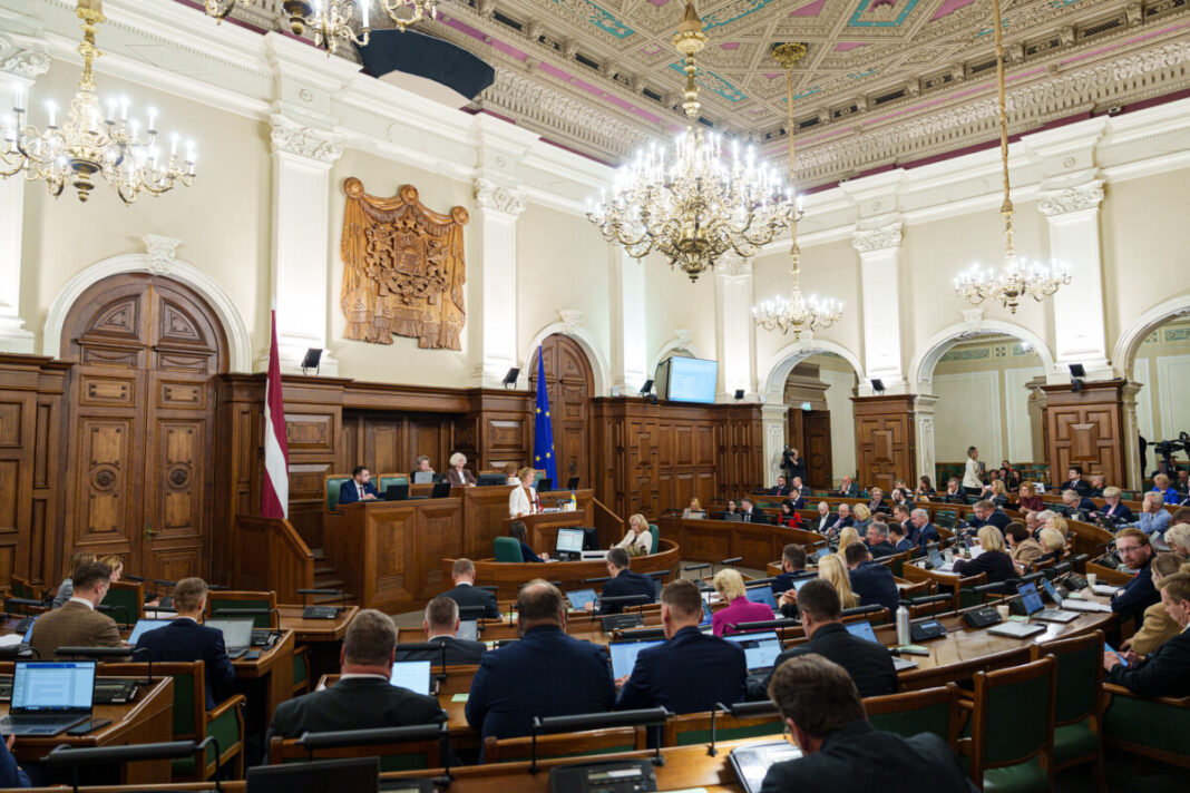 Заседание Сейма Латвии 23 октября 2025 года. Фото: Reinis Inkēns / Saeima