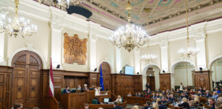 Заседание Сейма Латвии 23 октября 2025 года. Фото: Reinis Inkēns / Saeima