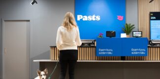Новый центр клиентов Latvijas Pasts в Юрмале, в Каугури. В конце октября этого года подобный откроется и в Даугавпилсе. Фото: Latvijas Pasts
