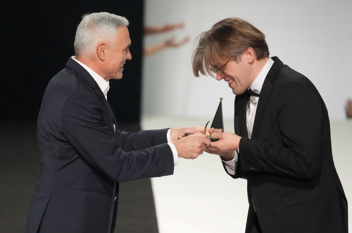 Церемония вручения театральной премии «Ночь лицедеев». 23 ноября 2025 года, Театр Дайлес, Рига. Фото: Edijs Pālens / LETA