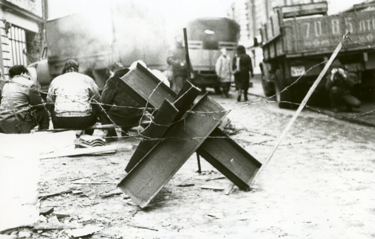 Баррикады в Риге. Январь 1991 года. Фото: Петерис Ладусанс / из фондов Музея баррикад 1991 года