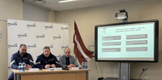 Пресс-конференция Латгальского управления Государственной полиции. Фото: Анна Кусиня