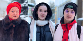Участники видеоопроса о том, нужно ли сениорам продолжать учиться. Даугавпилс. Кадры из видео