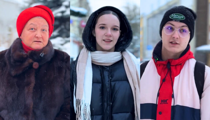 Участники видеоопроса о том, нужно ли сениорам продолжать учиться. Даугавпилс. Кадры из видео