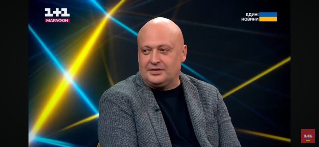 Украинский политолог Олег Лисный. Скриншот с видео Марафона 1+1